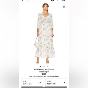 Free People Golden Hour Maxi in Tea Combo size Small never worn